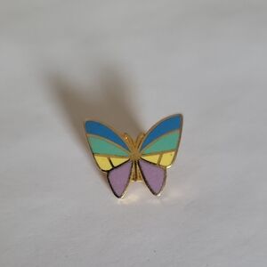 Vibrant Multicolor Butterfly Brooch